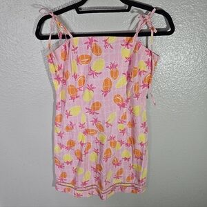 Lilly Pulitzer Novelty Pineapple Print Mini Dress Size 8
